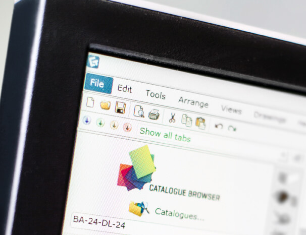 Computer screen showing icon for Catalogue